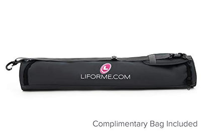 Liforme Travel Yoga mat – Patented Alignment System, Warrior-Like Grip, Non-Slip, Eco-Friendly, Ultra-Lightweight and Sweat Resistant, Made with Natural Rubber - color: Gray