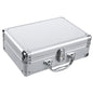 Tofficu Aluminum Alloy Briefcase Lockable Hard Case for Makeup Tool Storage Portable Container with Handle Design for Transport of Valuables