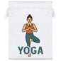 Azeeda 20cm 'Yoga Pose Meditation' Satin Drawstring Bag/Pouch (SB00124943)