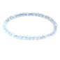 Keleny Gem Semi Precious Gemstones 4mm Round Beads Crystal Stretch Bracelet 7 Inch Unisex - color: Faceted A Grade Aquamarine