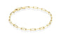 Miabella 18K Gold Plated 925 Sterling Silver Italian 3mm Paperclip Link Chain Bracelet for Women Men, Made in Italy - style: Length 7.5 Inches (women's average size)