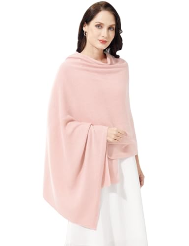 Soft Cashmere Blend Wrap Chic Scarf Stole for Women Wayfarer Travel Extra Large 87"x28" - color: Powder Puff Pink