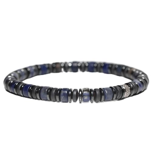 Tigranes Premium Natural Stone Bracelet Collection – Handmade Gemstone Jewelry in Luxury Branded Gift Box - style: Sodalite