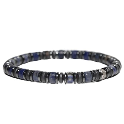 Tigranes Premium Natural Stone Bracelet Collection – Handmade Gemstone Jewelry in Luxury Branded Gift Box - style: Sodalite