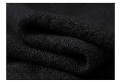 Women's Pashmina Shawls Wraps Soft Knitted Poncho Cardigan Cape Cashmere Feel Shoulder Top Sweater Triangle Scarf - color: Black