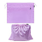 2 Pack Dust Bags for Handbags Silk Dust Cover Bag for Handbags Purses Shoes, Dustproof Drawstring Bag Travel Storage Pouch (Purple) - color: Purple