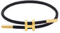 OSIRIDEH2 Bracelet with Adjustable Design Polished H Shape Buckle, Bracelets for Women, 18k Gold-plated Buckle Design Titanium Steel Wire Rope Women's Gift Jewelry - color: Black Gold