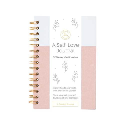 A Self-Love Journal: 52 Weeks of Affirmation (Heathered Pink, Linen/Leatherette) | Self-Care Journal | Stress Relief Journal | Wellness Journal for Women - color: Heathered Pink