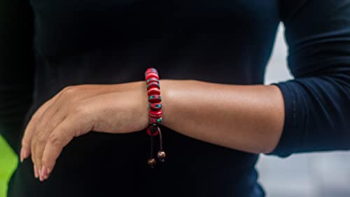 Handmade Tibetan Medicine Wrist Mala Bracelet – Buddhist Meditation Prayer Beads Healing Mala - style: Red Healing medicine bracelet