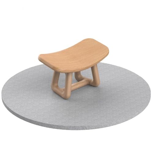 Solid Wood Meditation Stool, Chinese Zen Meditation Stool, Mortise and Tenon Craft Kneeling Stool, Black Walnut Solid Wood Meditation Stool, Compact and Portable,B and Cushion - color: B and Cushion