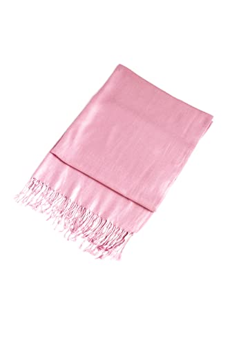 Sakkas 78" X 28" Rayon from Bamboo Soft Solid Pashmina Feel Shawl/Wrap/Stole - color: Mauve