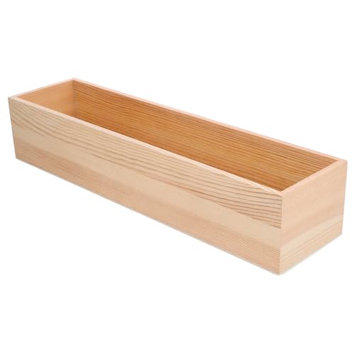 Wooden Storage Box Without Lid Decorative Centerpiece Organizer for Home Table Sleek Minimalist Design for Sundries and Jewelry Fine Wood Construction