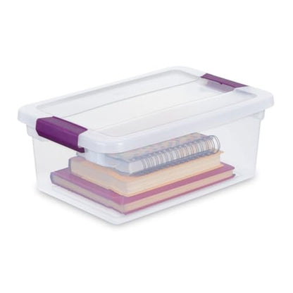 Sterilite 24-Pack ClearView Latch Box, Stackable Storage Organizer Bins for Home, 15 Quart - size: 24 Pack, style: 15 Quart