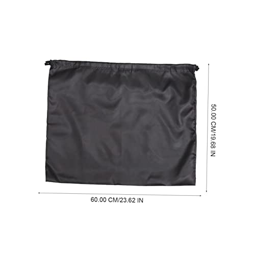 2pcs Durable Drawstring Storage Bags for Household Organization Lightweight Dustproof Cloth Finishing Bags Black Satin for Travel and Home Use