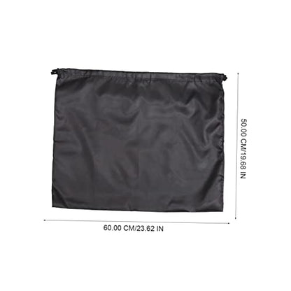 2pcs Durable Drawstring Storage Bags for Household Organization Lightweight Dustproof Cloth Finishing Bags Black Satin for Travel and Home Use