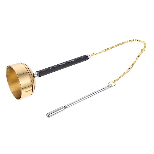 Toddmomy Telescopic Buddhist Chime Instrument for Temple Prayers Portable Prayer Bell Ring for Meditation and Rituals Lightweight Spiritual Accessory for Energy Healers and Practitioners