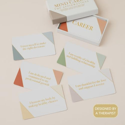 Affirmation Cards for Self-Love & Positive Growth Mindset | 50 Daily Manifest Affirmations for Confidence, Career, Health, Relationships & Gratitude - color: Affirmation Cards