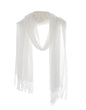 Jeelow Solid Color Scarf Wrap Shawl for Women Men – Soft Lightweight Head Scarf, All Season, Travel Beach Office Daily Wear - color: 100% Cotton White