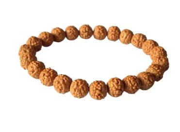 Natural Rudraksha Mala 108 Beads with Tassel & Matching Rudraksha Bracelet | Spiritual Prayer Meditation Japa Necklace for Yoga, Healing & Puja