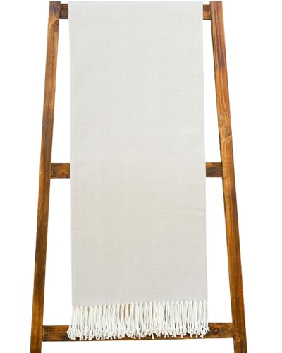 Alashan Cotton Acrylic Adirondack Herringbone Woven Throw (Bisque) - color: Bisque