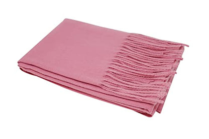 Ocomfly 100% Pashmina Scarf for Women - Premium Womens Scarves - Gift Boxed - Shawls or Wraps - Ultra Soft and Warm - color: Rose