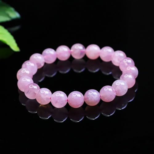 Rose Quartz Bracelet, 8mm Natural Gemstone Love Stone Jewelry Anxiety Relief & Meditation Support Heart Chakra Balance Valentine’s Mother’s Day Gift for Her - color: Purple horse powder