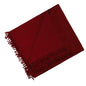 Handmade Wool Meditation Shawl Yoga Prayer Shawl For Spiritual Healing Practice Wrap Blanket for Men &Women - color: Burgandy