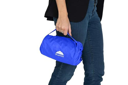 BlueHills Ultra Compact Travel Blanket 2 Pack Large Soft Cozy Portable Blanket Sheet with Carry Case and for Flight Airplane Car Layover Camping Hotel Blue C205-2PK-Royal - color: C205-2pk-royal
