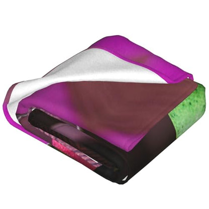 Yoga Meditation Print Fleece Throw Blanket 60" x 80" Plush Flannel Blankets for Sofa Couch Bed