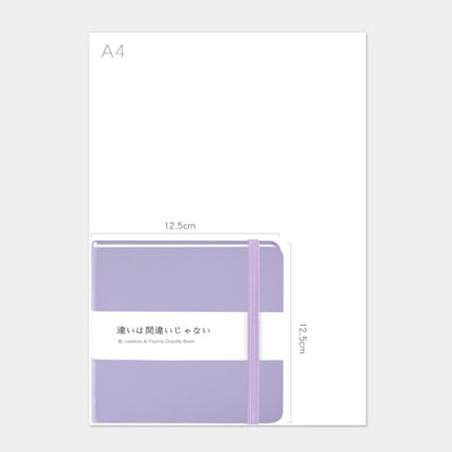 Mifuner Small Square 5x5 80gsm Mini Notebooks Blank Pages Sketchbooks Travel Journal Pocket Hardcover Paint Writing Notebook Blank Diary Memo Planner Sketchbook PU Leather Cover.Taro purple - color: A-PU-Taro purple