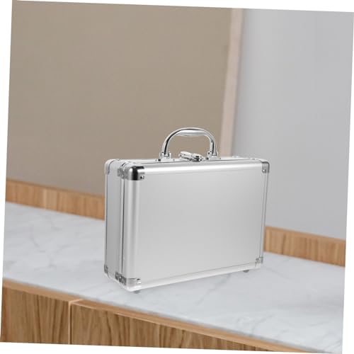 TEHAUX Aluminum Alloy Toolbox Sponge Insert Portable Hard Storage Case for Tools and Equipment Outdoor Carrying for Home and Travel Use