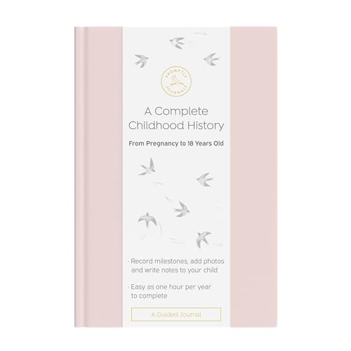 Promptly Journals, A Complete Childhood History: From Pregnancy to 18 Years Old (Powdered Lilac, Purple, Leatherette) | Baby Book and Pregnancy Journal | Baby Memory Book - color: Powdered Lilac