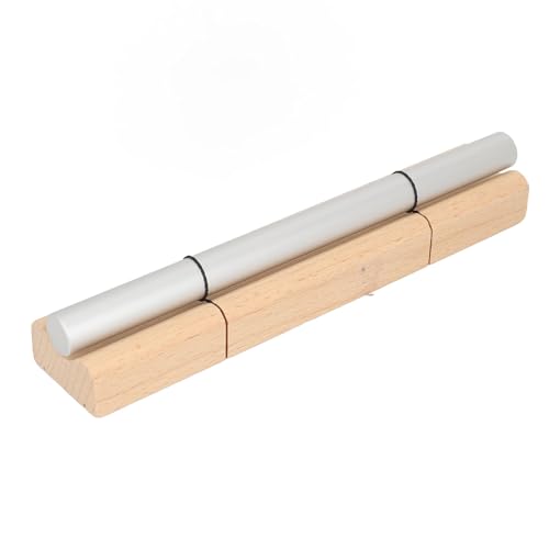 Single Tone Energy Chime for Mindfulness Meditation, Solo Hand Chime with Mallet, Cherry Wood and Aluminum Alloy Sound Healing Bell for Yoga Prayer Stress Relief (Sun)