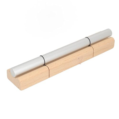 Single Tone Energy Chime for Mindfulness Meditation, Wireless Handheld Meditation Bell with Mallet, Cherry Wood and Aluminum Alloy Sound Healing Tool for Yoga Prayer (Sun)