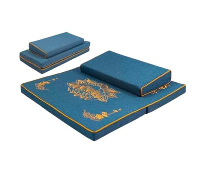 Meditation Mats,Futons, Household Folding, Thickened Fabrics, Coconut Palm, Kneeling Mats(Size:70x70cm(28x28inch),Color:Blue) - color: Blue, size: 70x70cm(28x28inch)