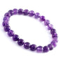 Amethyst Bracelet for Chakra & Yoga, Handmade Stretch Beaded Bracelets for Spiritual Positive Energy