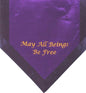 Altar Cloth Or Wall Hangings - Embroidered - May All Beings Be Free - Purple - color: Befreepurple