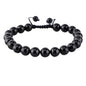 AD Beads Unisex 8mm Gemstone Bracelets Healing Macrame Adjustable 7-9 Inches || wear this healing natural gemstone bracelet help to erase your pain and fear || recover your energy||| - color: Black Tourmaline