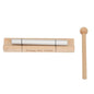 Single Tone Energy Chime for Mindfulness Meditation, Wooden Hand Chime with Mallet, Cherry Wood and Aluminum Alloy Healing Bell for Yoga Prayer Stress Relief (Moon Shaped) - size: Moon Shaped