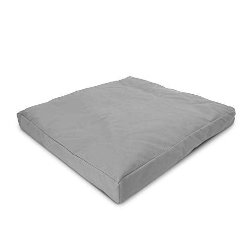 Zabuton Meditation Cushion for Workout - Supportive Yoga Floor Seat Cushion for Comfort & Posture Support - Natural Washable Cotton Fill kneeling Pad - Made in USA - Standard 24x24x2, Stone Gray - color: Stone Gray, size: Standard 24x24x2