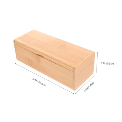 Cabilock 2pcs Bamboo Storage Box with Lid Organizer for Jewelry Trinkets and Keepsakes Lightweight and Bamboo Wood Design