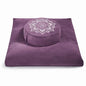 Meditation Cushion Set Zafu & Zabuton – Buckwheat Hull & Memory Foam, Adjustable Floor Pillow for Yoga, Meditation & Sitting, Removable Velvet Cover (Purple) - color: Purple