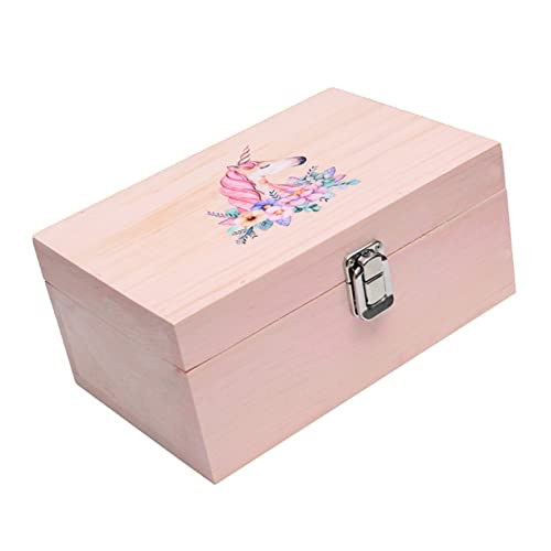 1pc Box Item Storage Box Storage Boxes Creative Storage Case Household Jewelry Case Jewelry Boxes Sundries Organizer Desktop Organizer Pink Pine Wood