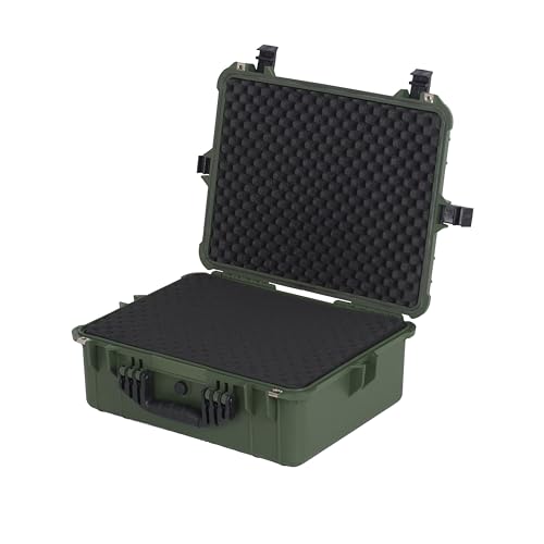 MEIJIA Portable All Weather Waterproof Protective Hard Case,Compact Camera Case with Customizable Fit Foam,Fit Use of Drones,Camera,Equipments,20.62 x16.85x8.11inches (Green) - color: Green