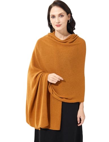 Soft Cashmere Blend Wrap Chic Scarf Stole for Women Wayfarer Travel Extra Large 87"x28" - color: Nuts Brown