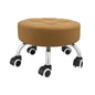 Low Height Rolling Stool - Heavy Duty Short Stool Chair with Wheels Low to Ground - Small Roller Seat for Home Office Garage Kitchen Repair Shop Mechanic Pedicure Library - Camel