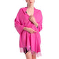 Pashmina Scarf and Shawl - Soft Women Pashminas Wrap for Wedding Evening Party dresses - color: N#. Fuchsia