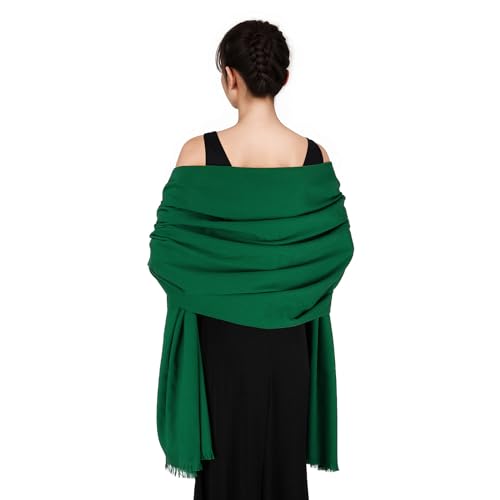 Pashmina shawls and wraps for Evening Dresses Scarf for Women Winter Shawl Wraps for Women Weedings - color: Green-2