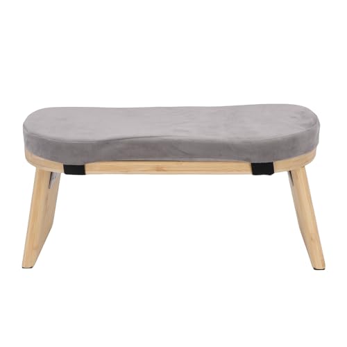 Folding Meditation Bench, Soft Cotton Cushion Kneeling Stool, Non Slip Pads Stool with Magnetic Hinge Locks Supports 260lbs, Ideal for Relaxation, Yoga & Meditation Home