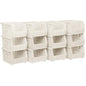 Akro-Mils 30237 AkroBins Plastic Storage Bins, Space-Saving Stackable Bins for Garage, Pantry, Craft Organization, 9" x 6" x 5", Stone, 12-Pack - color: Stone